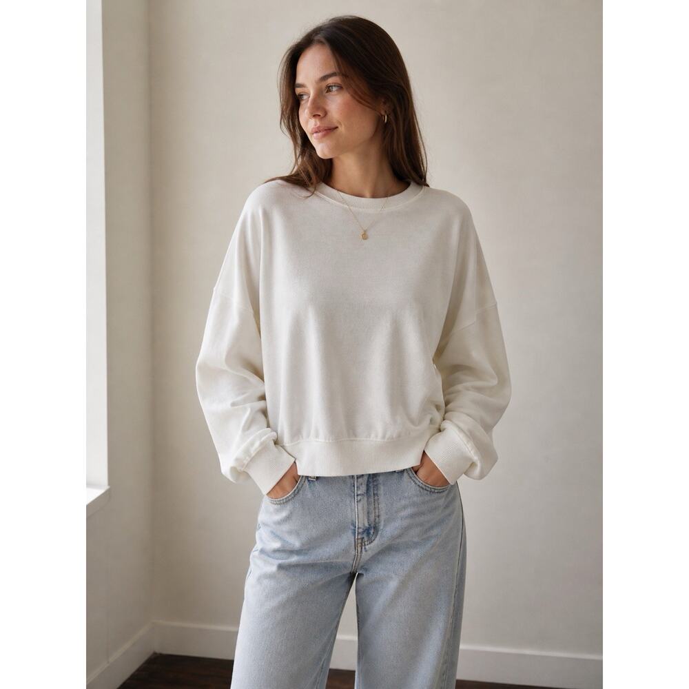 Altard State Cream Crewneck Sweater Super Soft Sz Large